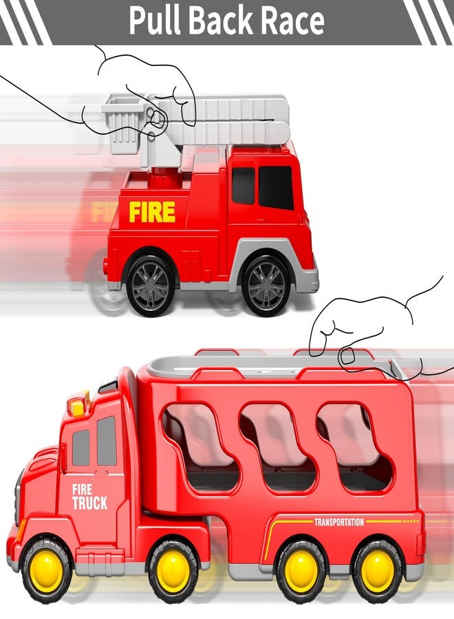 Bennol 5-in-1 Fire Trucks Toy Set for Boys Age 1-3 3-5, Fire Car Truck for Toddlers 1 2 3 4 5 6 Years Old, Christmas Birthday Gift Car Sets with Light Sound - Image 5